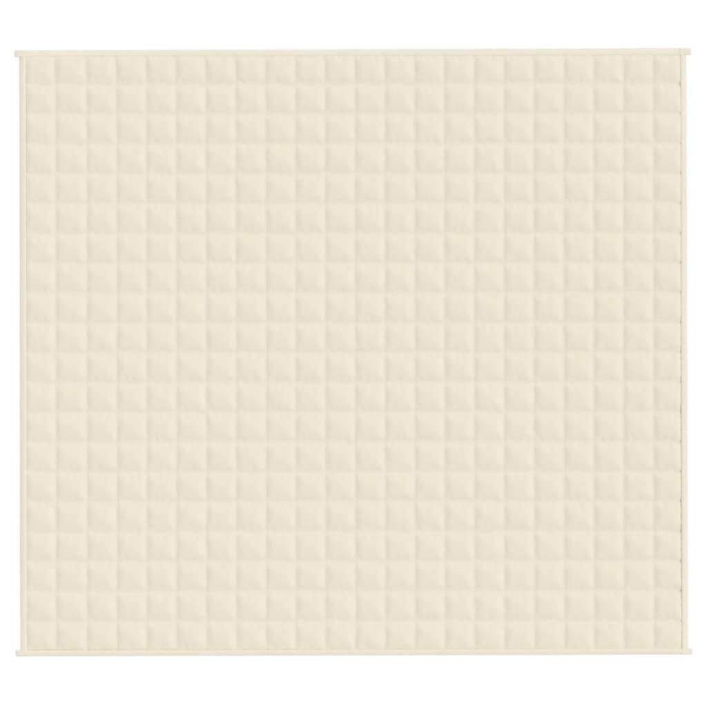 Vektdyne kremhvit 200x220 cm 9 kg stoff vidaXL