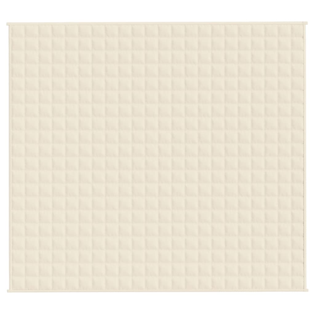 Vektdyne kremhvit 200x230 cm 9 kg stoff vidaXL