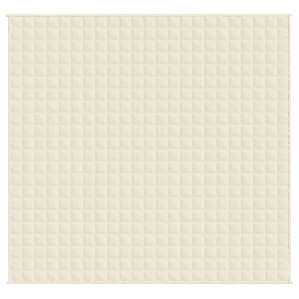 Vektdyne kremhvit 220x230 cm 11 kg stoff vidaXL