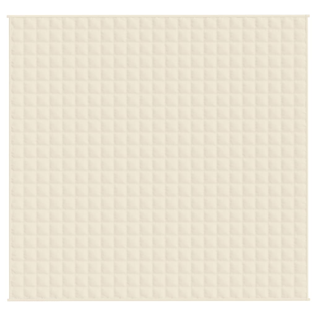 Vektdyne kremhvit 220x230 cm 15 kg stoff vidaXL