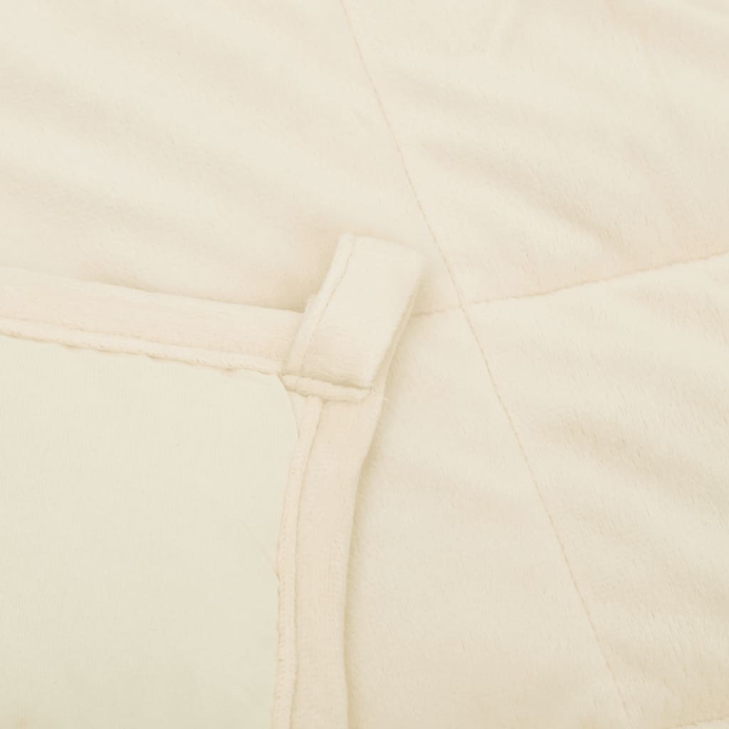 Vektdyne kremhvit 220x230 cm 15 kg stoff vidaXL