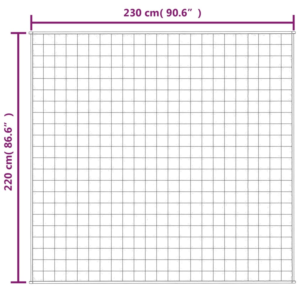 Vektdyne kremhvit 220x230 cm 15 kg stoff vidaXL