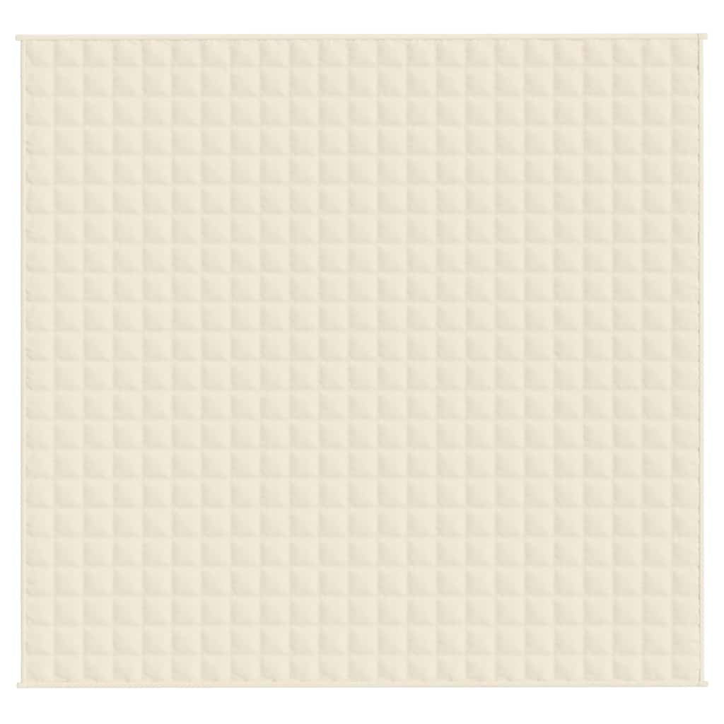 Vektdyne kremhvit 220x240 cm 15 kg stoff vidaXL