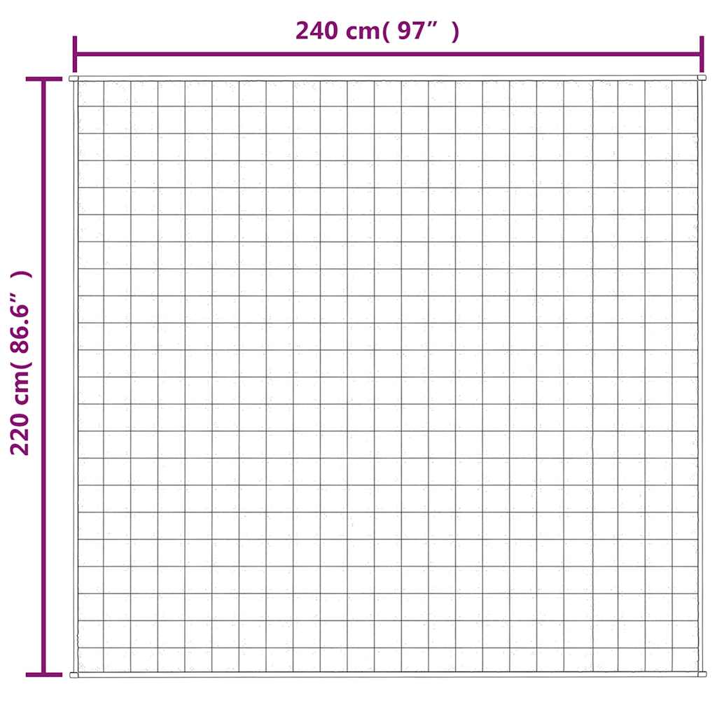 Vektdyne kremhvit 220x240 cm 15 kg stoff vidaXL