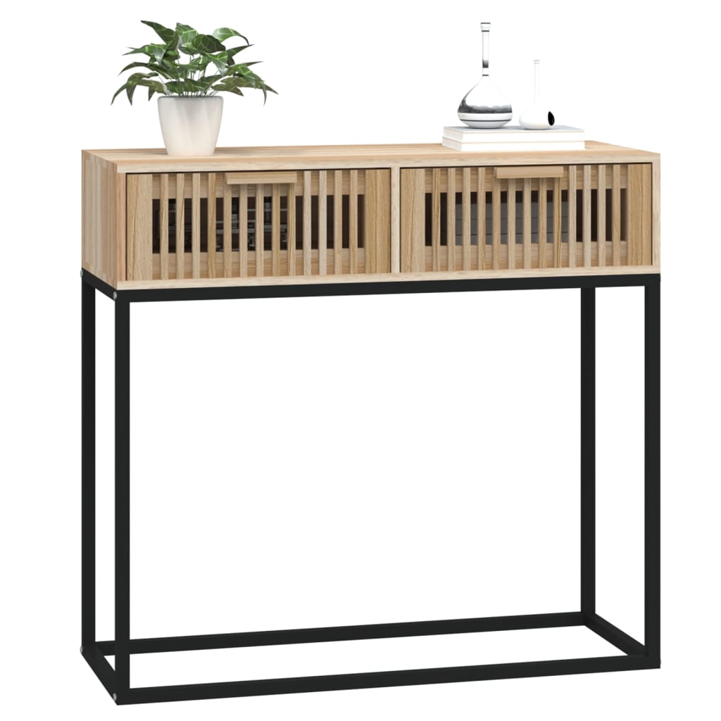 Konsollbord 80x30x75 cm konstruert tre og jern