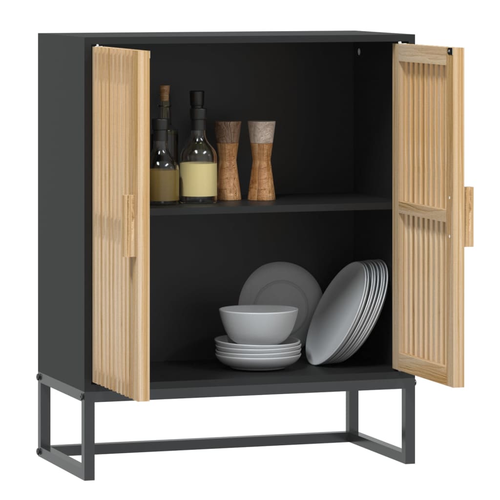 Skjenk svart 60x30x75 cm konstruert tre