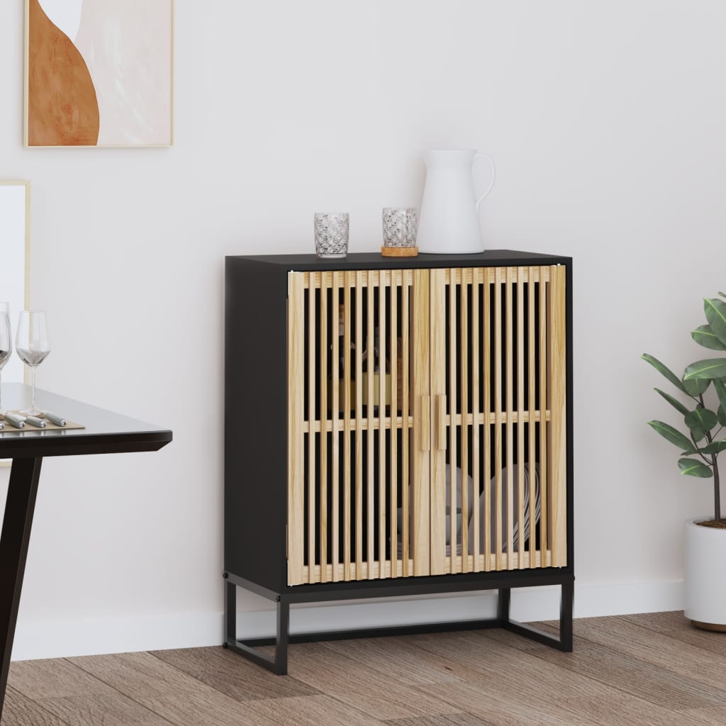 Skjenk svart 60x30x75 cm konstruert tre