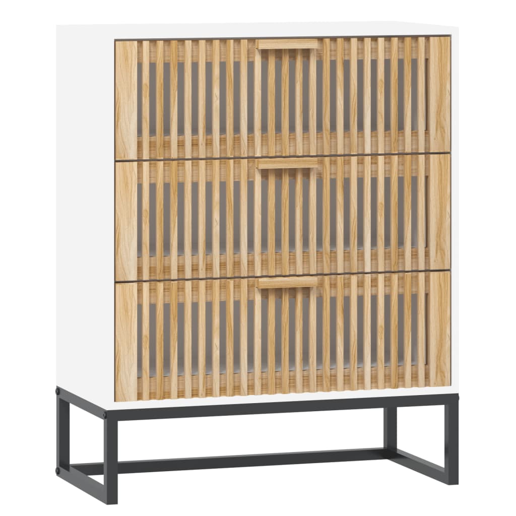 Skjenk hvit 60x30x75 cm konstruert tre