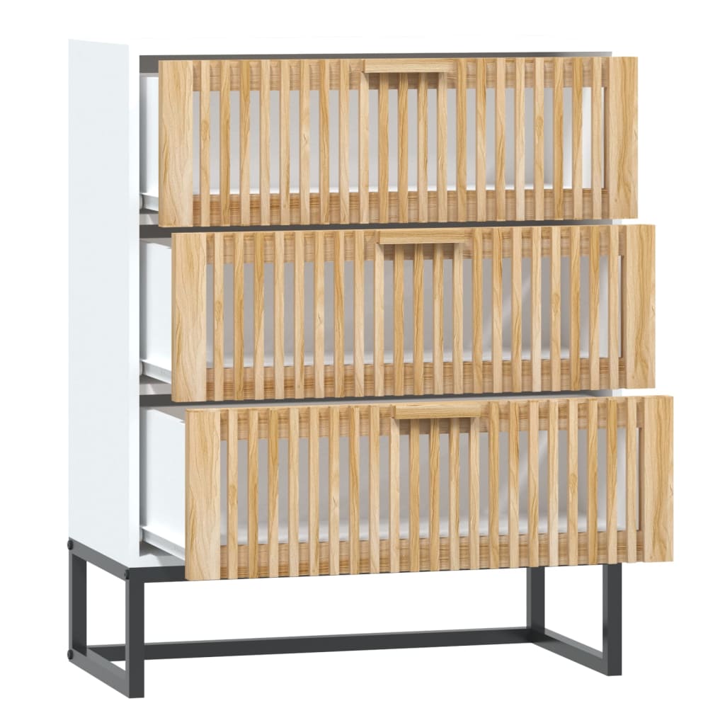 Skjenk hvit 60x30x75 cm konstruert tre