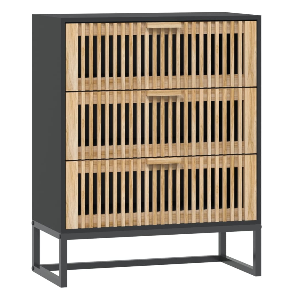 Skjenk svart 60x30x75 cm konstruert tre