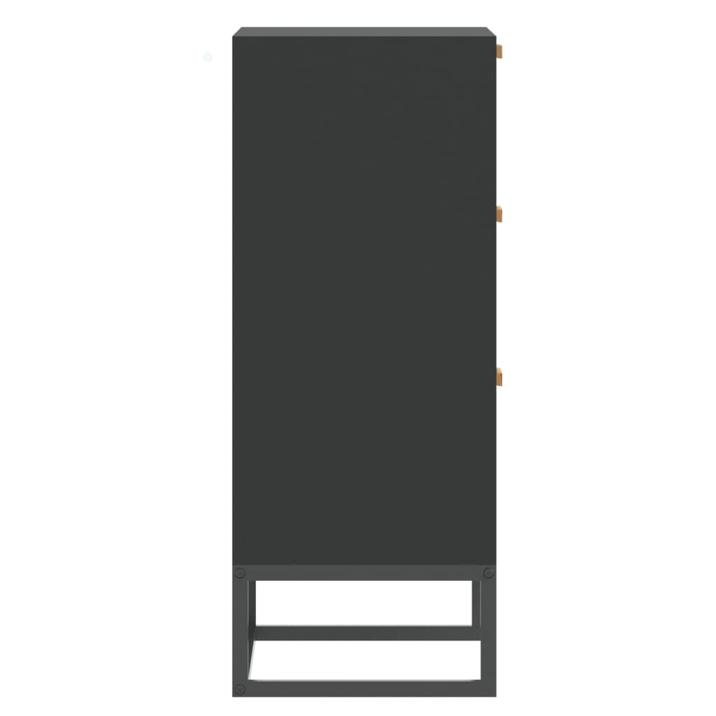 Skjenk svart 60x30x75 cm konstruert tre