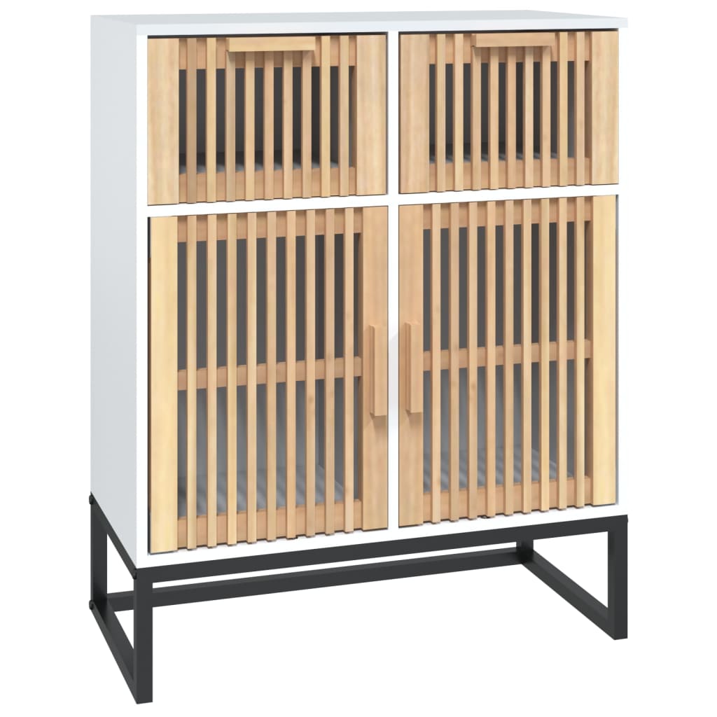 Skjenk hvit 60x30x75 cm konstruert tre