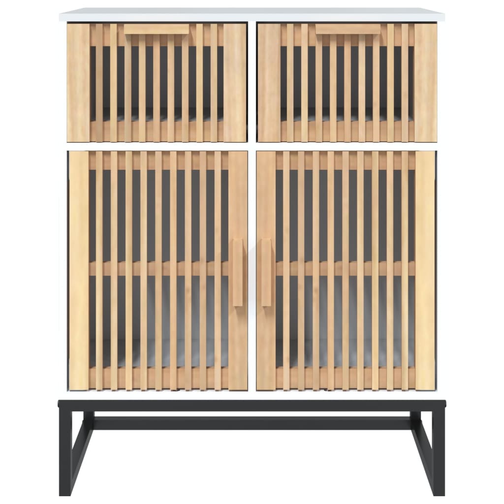 Skjenk hvit 60x30x75 cm konstruert tre
