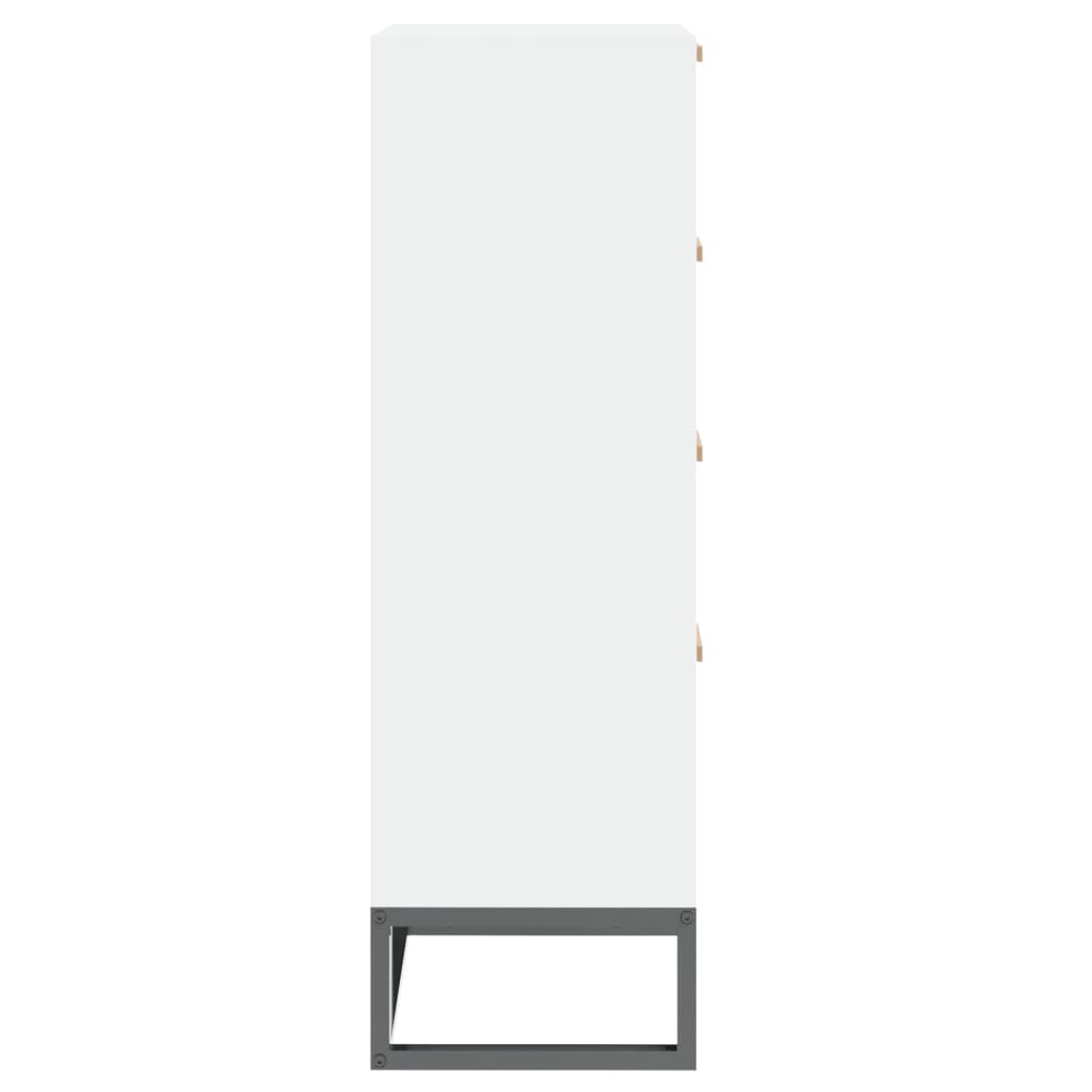 Highboard hvit 40x30x95 cm konstruert tre