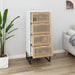 Highboard hvit 40x30x95 cm konstruert tre