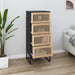Highboard svart 40x30x95 cm konstruert tre