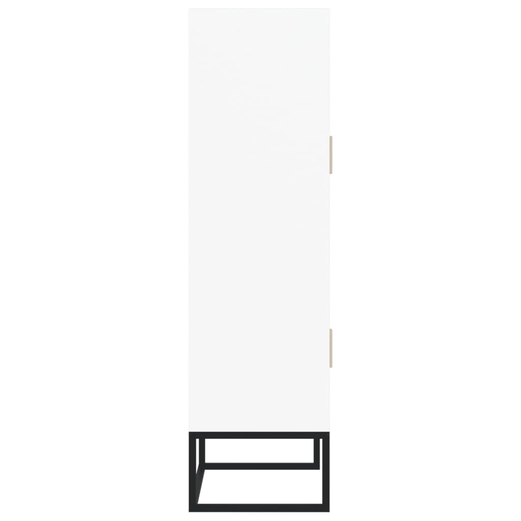 Highboard hvit 70x35x125 cm konstruert tre