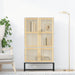 Highboard hvit 70x35x125 cm konstruert tre