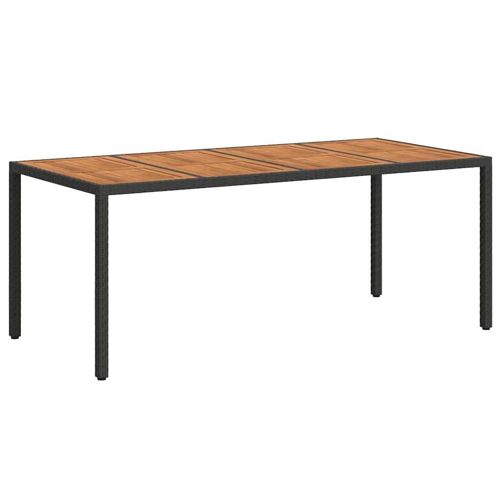 Hagebord Svart 190 x 90 x 75 cm polyrotting