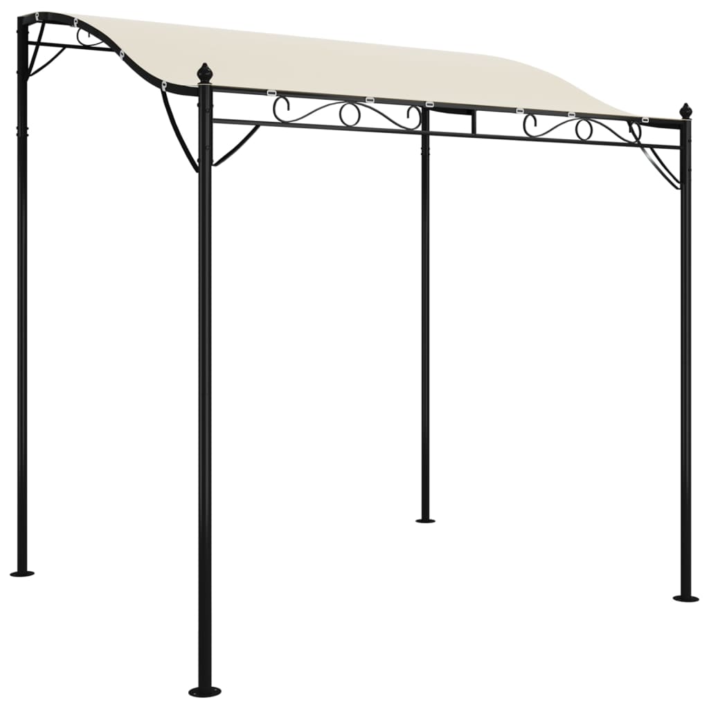 Baldakin kremhvit 2x2,3 m 180 g/m² stoff og stål