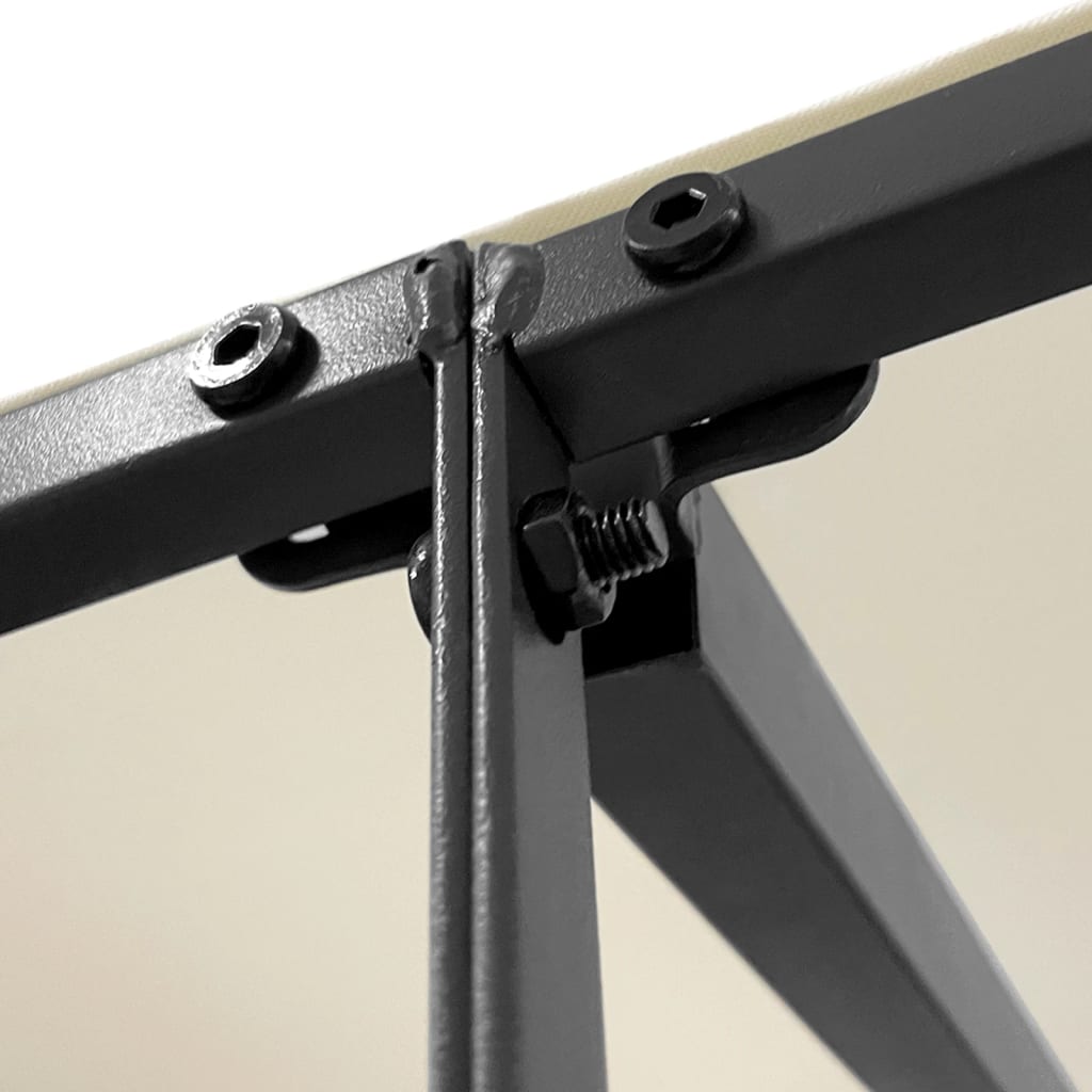 Baldakin kremhvit 2x2,3 m 180 g/m² stoff og stål