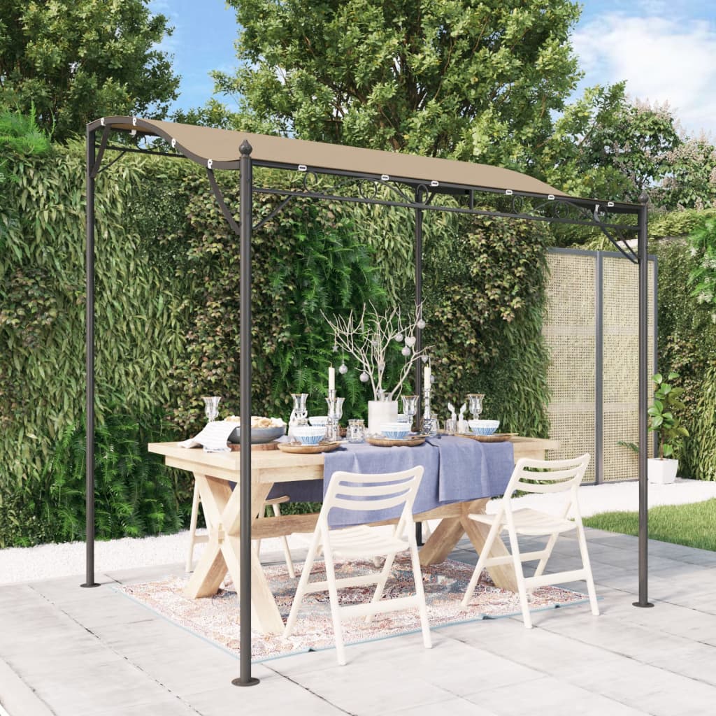 Baldakin gråbrun 2x2,3 m 180 g/m² stoff og stål