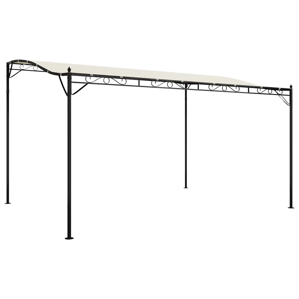 Baldakin kremhvit 4x3 m 180 g/m² stoff og stål