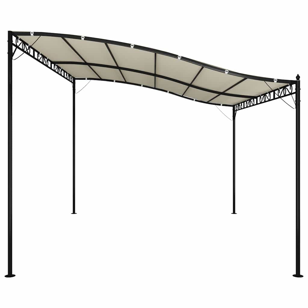 Baldakin kremhvit 4x3 m 180 g/m² stoff og stål