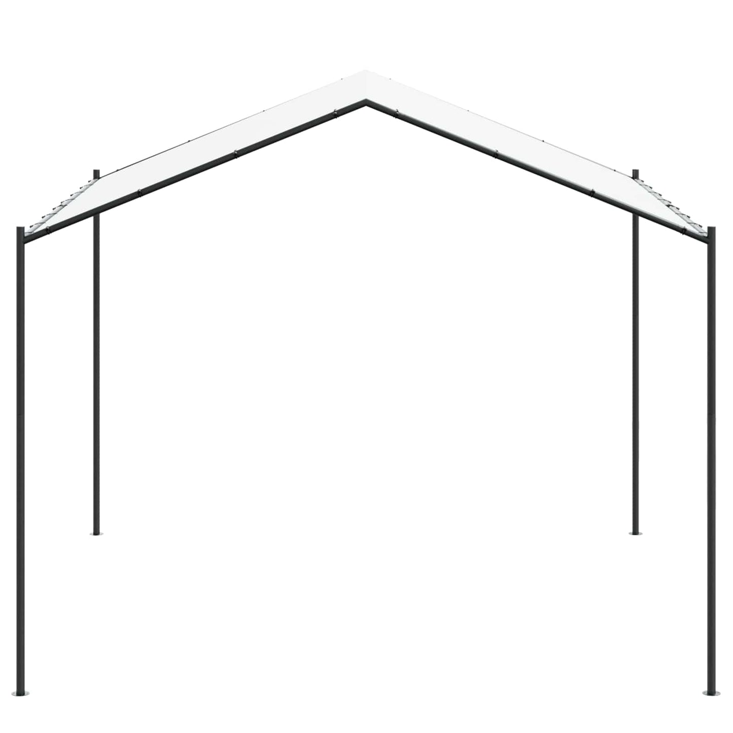 Paviljong 4 x 4 x 2,6 m Hvit Stål og Polyester 180 gsm