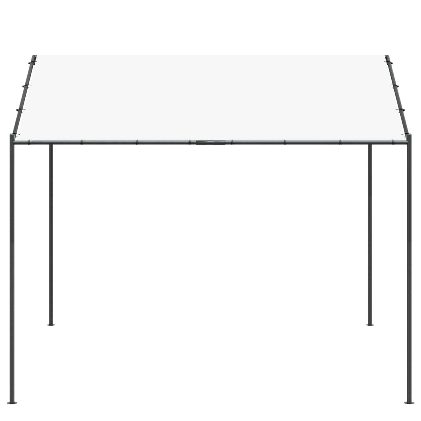 Paviljong 4 x 4 x 2,6 m Hvit Stål og Polyester 180 gsm