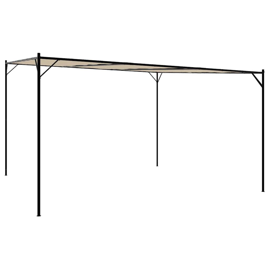 Festtelt beige 4x4 m 180 g/m² stoff og stål