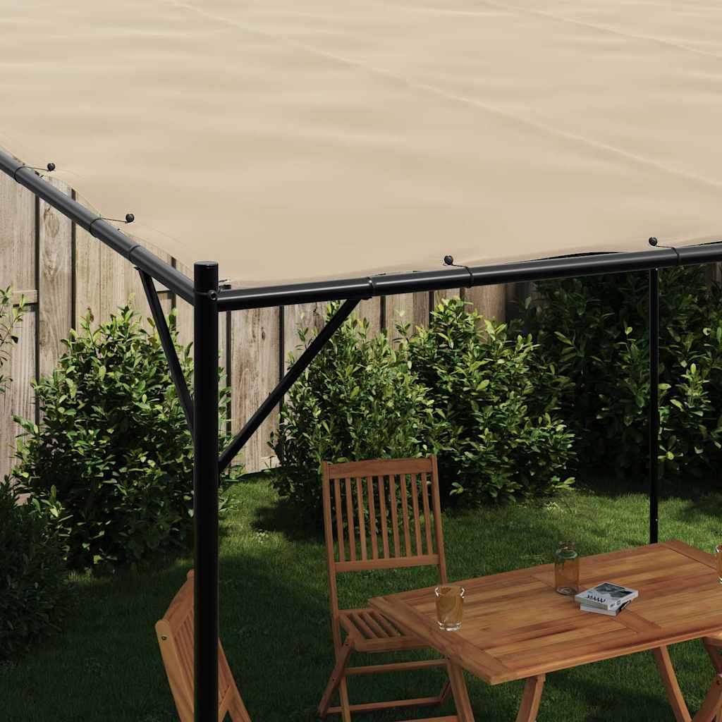 Festtelt beige 4x4 m 180 g/m² stoff og stål