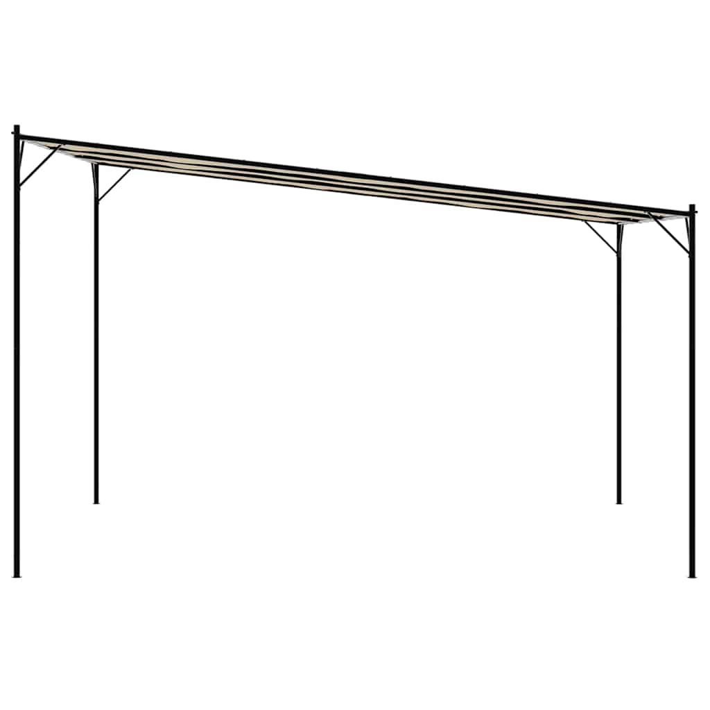 Festtelt beige 4x4 m 180 g/m² stoff og stål