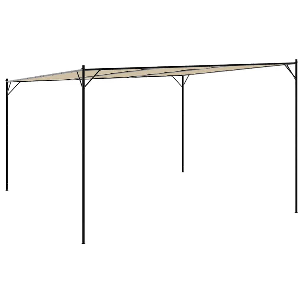Festtelt beige 4x4 m 180 g/m² stoff og stål