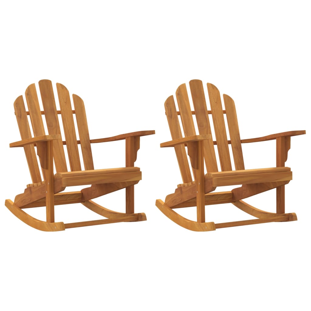 Adirondack gyngestoler 2 stk 79x100x103 cm heltre teak