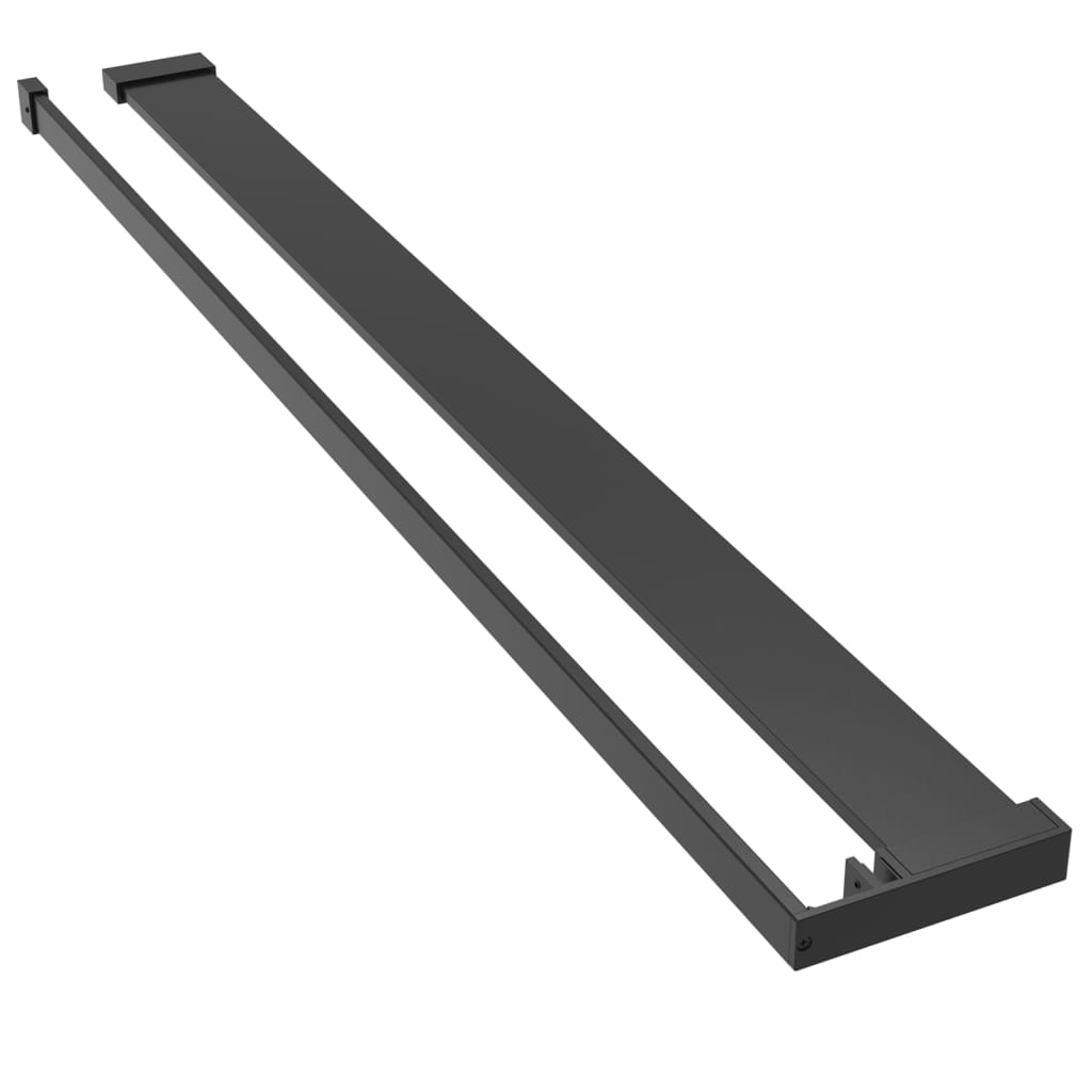 Dusjhylle for dusjvegg svart 80 cm aluminium vidaXL
