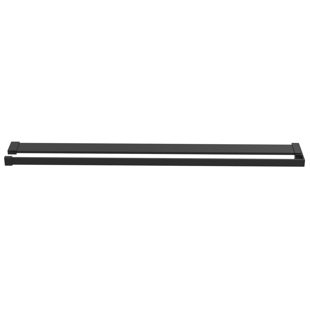 Dusjhylle for dusjvegg svart 80 cm aluminium vidaXL