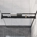 Dusjhylle for dusjvegg svart 80 cm aluminium vidaXL