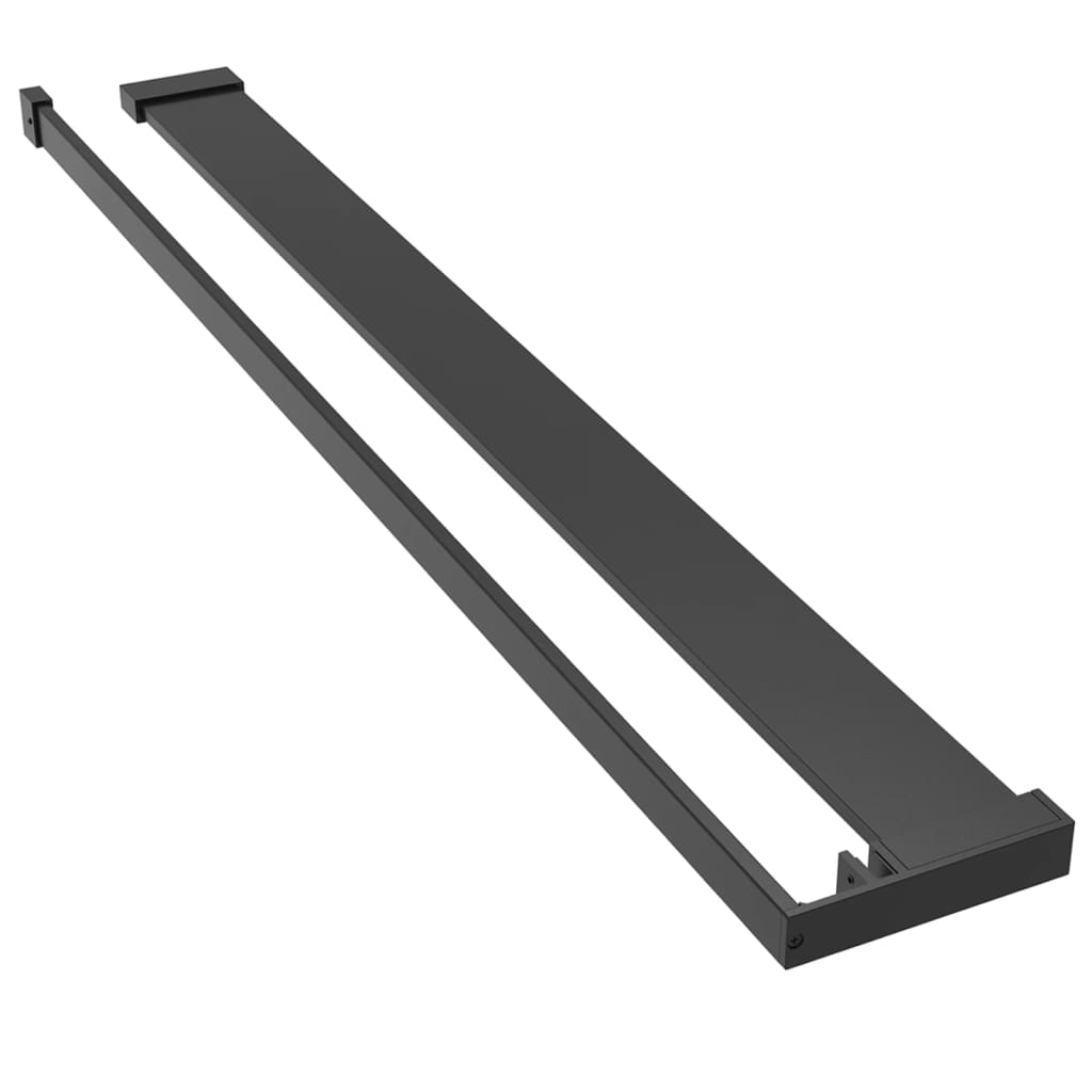 Dusjhylle for dusjvegg svart 90 cm aluminium vidaXL