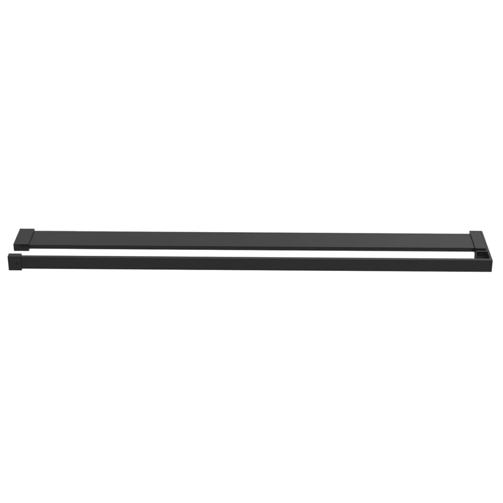 Dusjhylle for dusjvegg svart 90 cm aluminium vidaXL