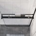 Dusjhylle for dusjvegg svart 90 cm aluminium vidaXL