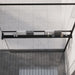 Dusjhylle for dusjvegg svart 115 cm aluminium vidaXL
