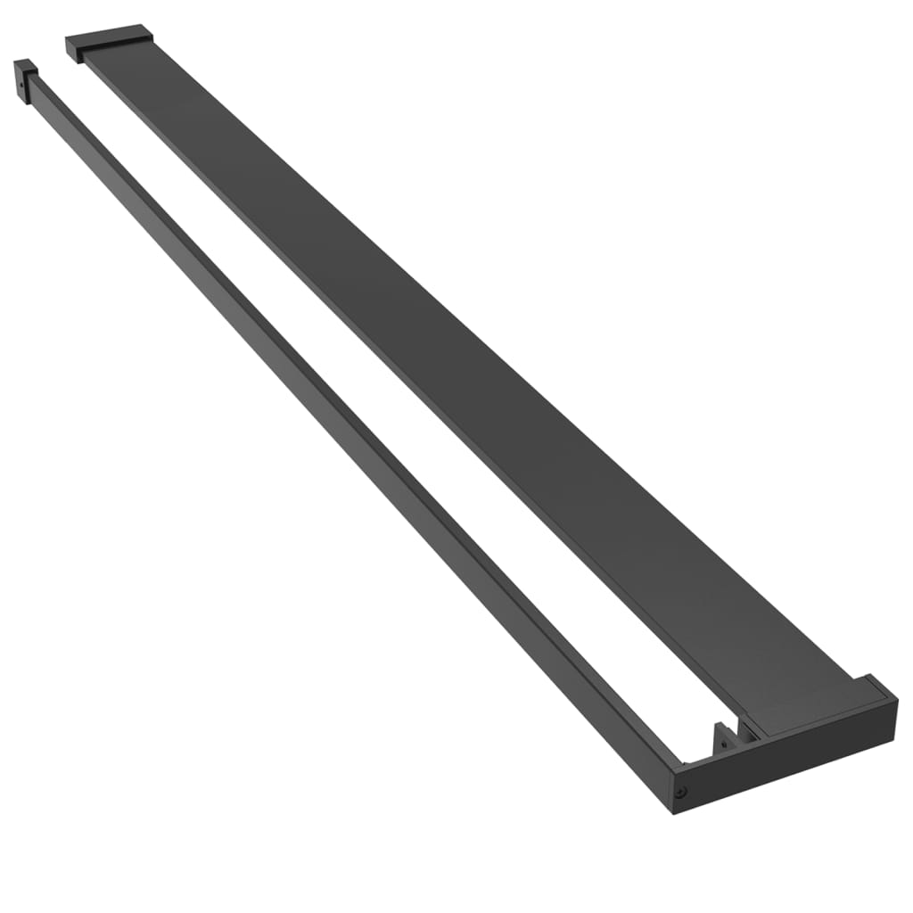 Dusjhylle for dusjvegg svart 118 cm aluminium vidaXL