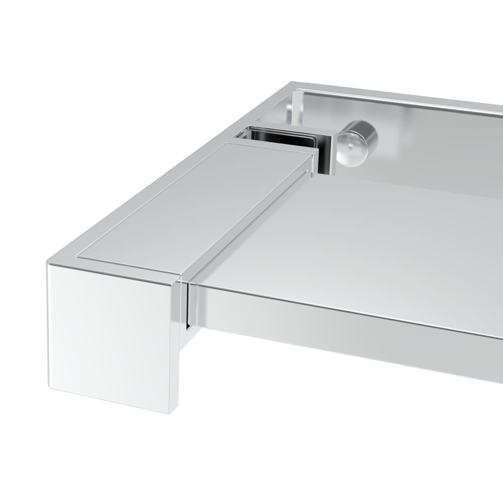 Dusjhylle for dusjvegg krom 90 cm aluminium vidaXL