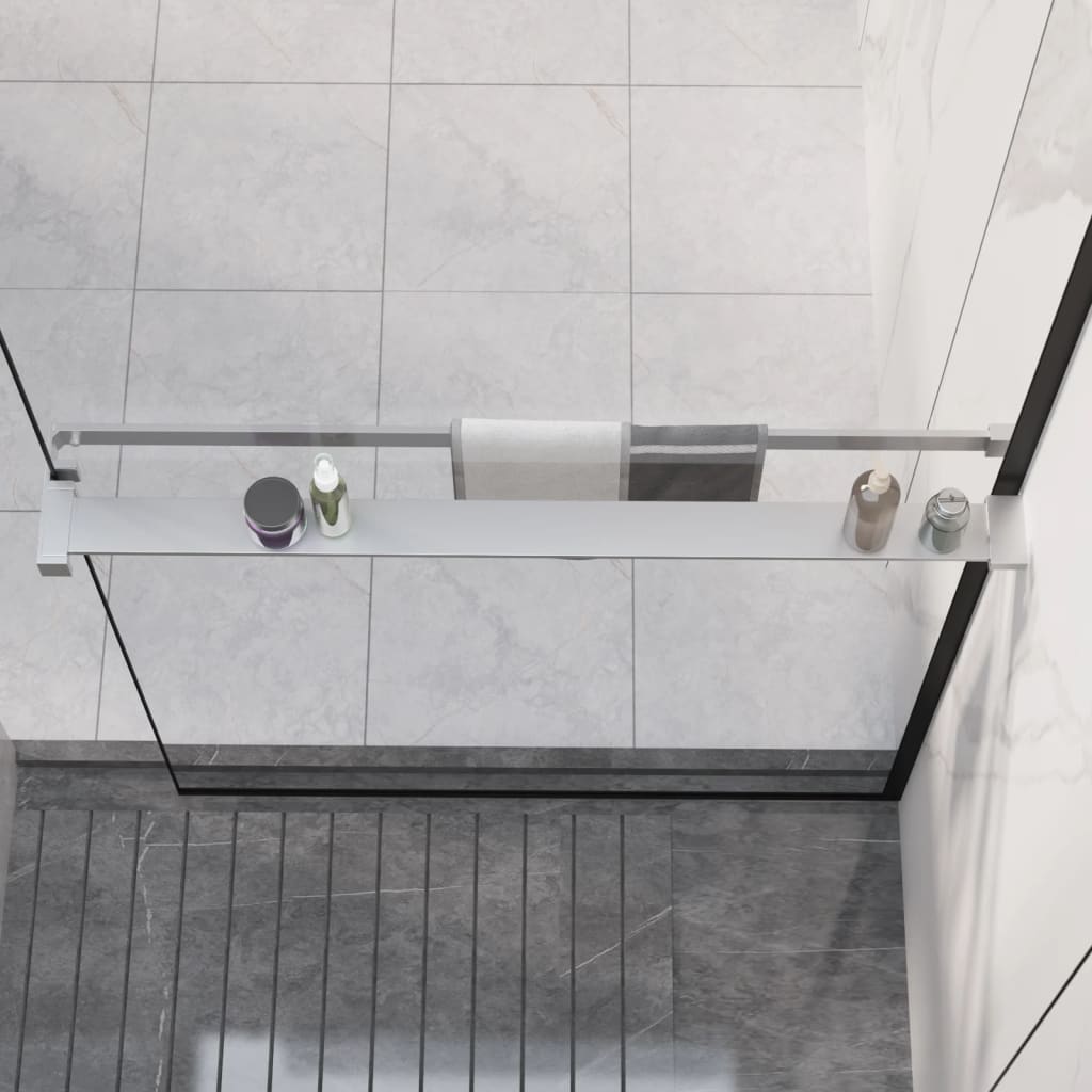 Dusjhylle for dusjvegg krom 90 cm aluminium vidaXL