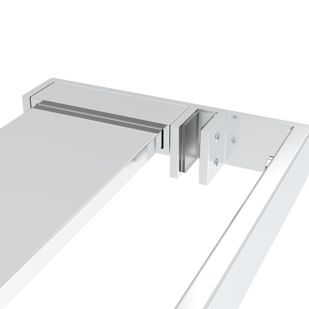 Dusjhylle for dusjvegg krom 115 cm aluminium vidaXL