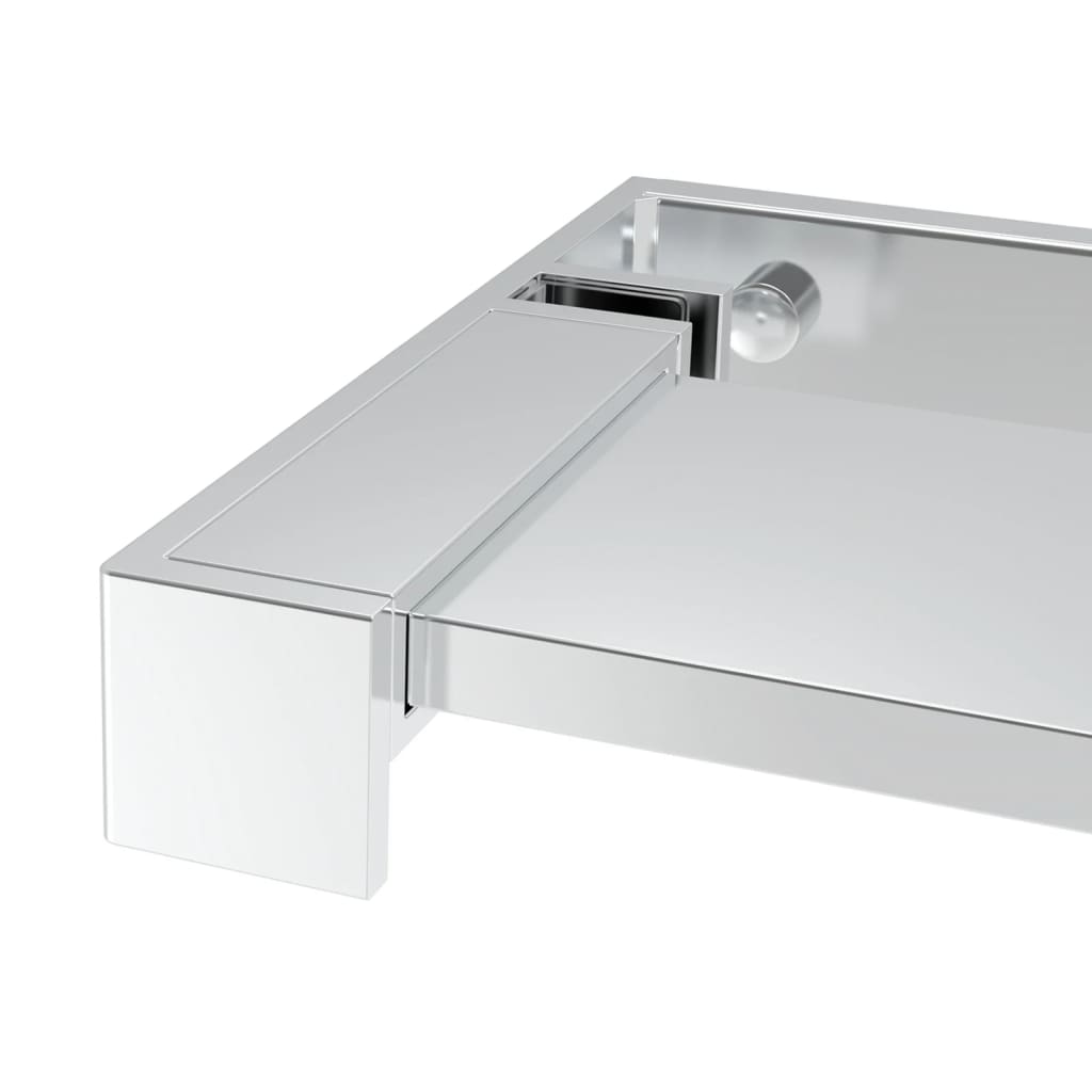 Dusjhylle for dusjvegg krom 115 cm aluminium vidaXL