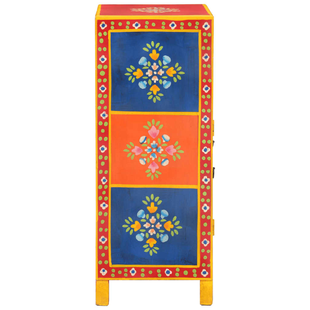 Håndmalt skjenk 54x30x74 cm heltre mango