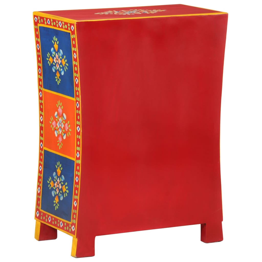 Håndmalt skjenk 54x30x74 cm heltre mango