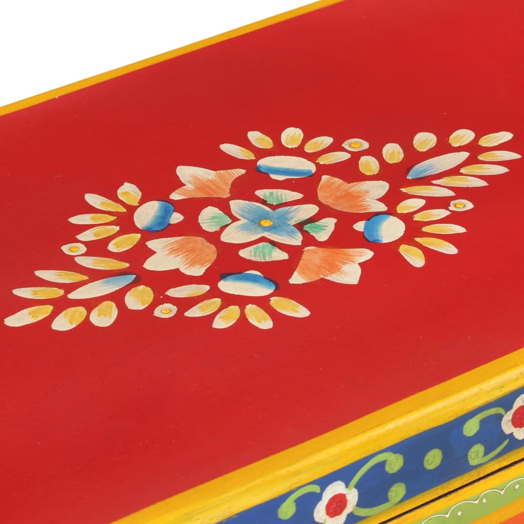 Håndmalt skjenk 54x30x74 cm heltre mango